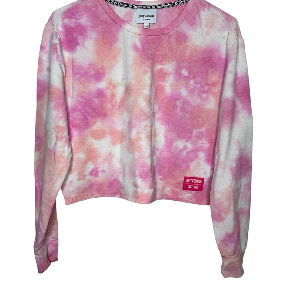 Juicy Couture Pink and White Tie-Dye Kids Sweater